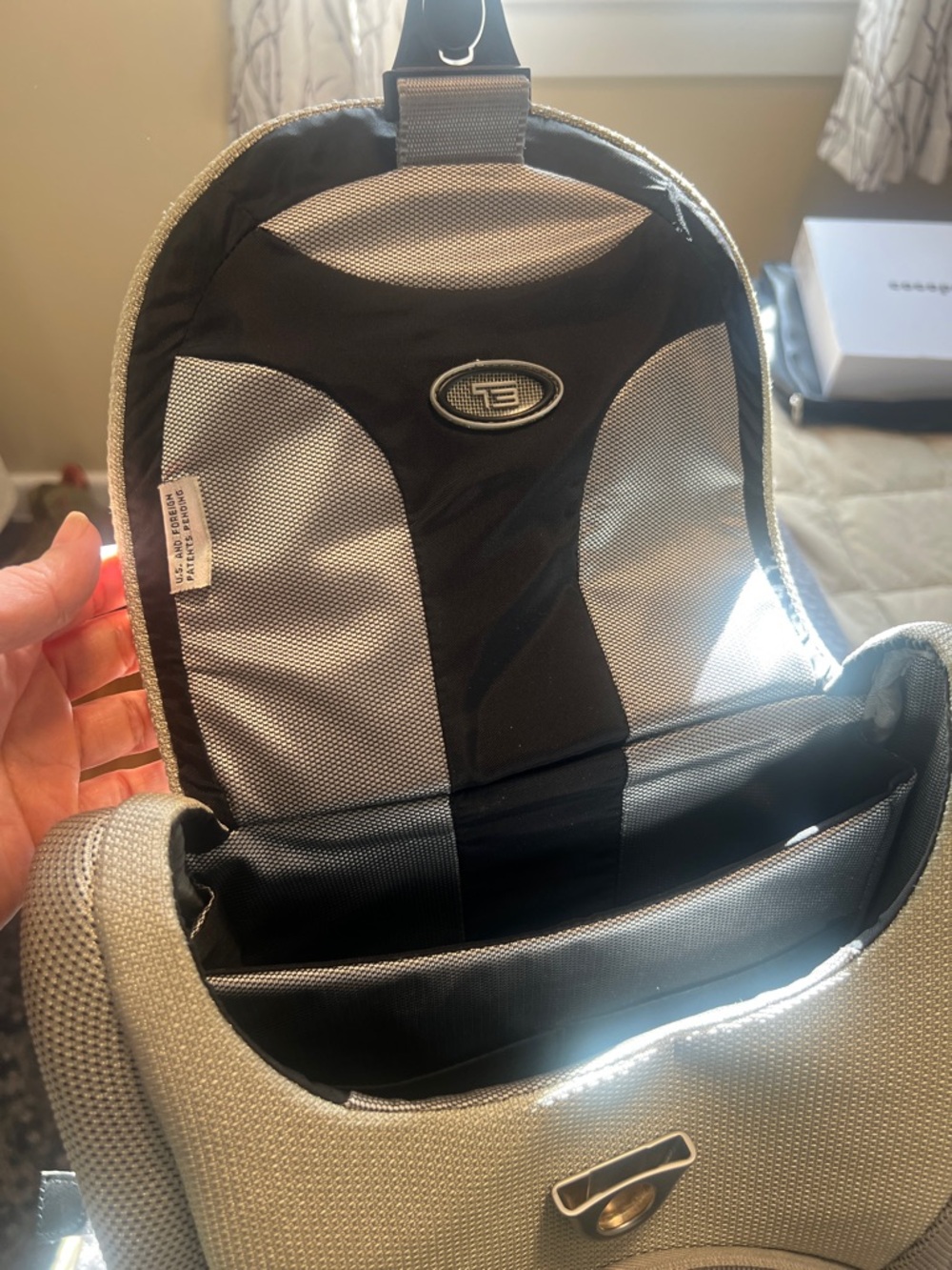 Tumi Silver Compact Textured Backpack - Picture 3 of 12